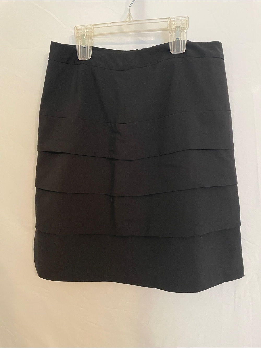 Larry Levine Black Tiered Pencil Skirt - Classic Office Staple